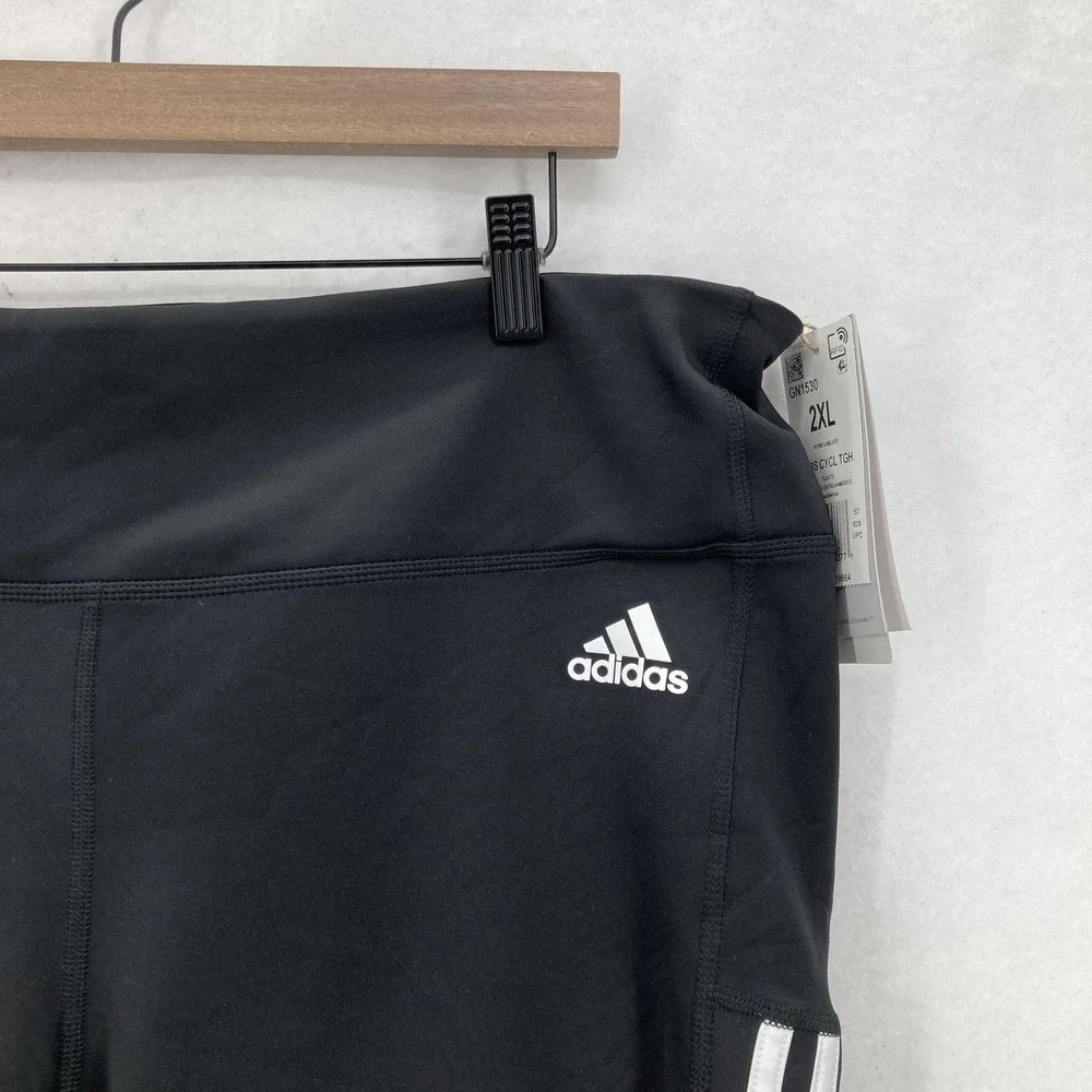 adidas Cycling Shorts Womens 2XL Black 3-Stripes AEROREADY Primegreen Outdoors